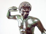 Antique 19th C 10" Bronze Art Sculpture Satyr Faun With Cymbals After Duchemin