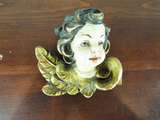 Antique Wooden German Carved Figures Set Of 3 Cherubs Putti Christmas Decor 1910