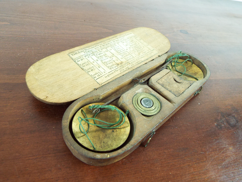 Antique Rare 18th Century French Hand-Held Coin Scale Revolutionary France 1790s