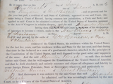 Antique Pre Civil War American Citizenship Paper Irish Immigrant California 1857