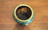 Antique Chinese Green Glazed Ginger Jar 6" Clay Container Old Kitchen Home Decor