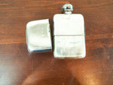 Antique Edwardian English Sterling Silver Solid Hip Flask 1903 W G Neal 7.4oz