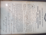 Antique Pre Civil War American Citizenship Paper Irish Immigrant California 1857
