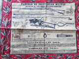 Orig Spanish American War Remington Bandana Instructional Military Scarf 1880s