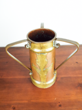 Antique Russian Empire Copper Tula Tyg Trophy Vase Signed Arts & Crafts WW1 Era