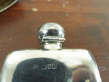 Antique Edwardian English Sterling Silver Solid Hip Flask 1903 W G Neal 7.4oz