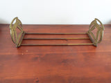 Antique 1910 Brass Art Nouveau Sliding Bookends Jugendstil Style Expanding Shelf
