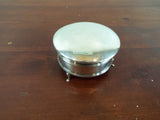 Antique Art Deco English Sterling Silver 3 Leg Round Pill Box Sydney & Co 1924