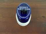 Antique Western Union Tel Co blue & White Porcelain Call Box 6 B 1910s Equipment