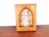 Antique Italian Sculpture Palomella Wood Cased Artwork Lady Mandolin 19th C
