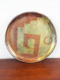 Original 1950s Handwrought Los Castillo 10.5" Platter Mixed Metal Plate Mexico1