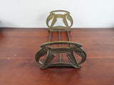 Antique 1910 Brass Art Nouveau Sliding Bookends Jugendstil Style Expanding Shelf