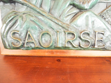 Vintage 1976 Bronze Art Sculpture Myra Nelson Saoirse Irish Freedom Signed No 12