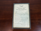 Antique Pre Civil War American Citizenship Paper Irish Immigrant California 1857