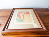 Antique Paul Hankar Color Lithograph Belgian Architect 1894 Crespin Art Nouveau