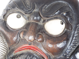 Antique 19thC Daruma Hossu Mingei Japanese Folk Art Zen Buddhist Dharma Wall Art