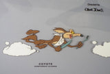 Vtg Framed Road Runner Wile E Coyote Sericel Chuck Jones Authenticated Beep Beep
