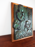 Vintage 1976 Bronze Art Sculpture Myra Nelson Saoirse Irish Freedom Signed No 12