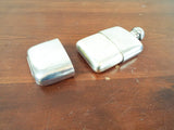Antique Edwardian English Sterling Silver Solid Hip Flask 1903 W G Neal 7.4oz