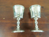 English Sterling Silver Goblets Charles II Style Walter Davies London 1974