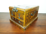 1920s 30s Asian Lacquer Jewelry Box Folding Mirror Chinese Travel Dressing Box