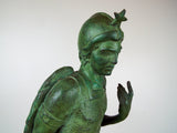 Vintage Verdigris Bronze Sculpture St George & The Dragon Signed J A Finelli 78