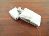 Antique Edwardian English Sterling Silver Solid Hip Flask 1903 W G Neal 7.4oz