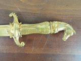 Antique Gold Gilt Brass Scimitar Letter Opener 1899 Prince Of Wales Stakes Union