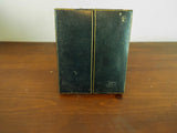 Antique Miniature Cased Painting Of A Bejeweled Lady 1920s Leather Travel Case
