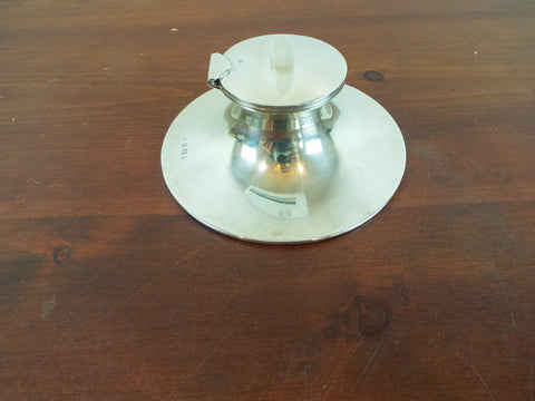 Antique English Sterling Silver Capstan Inkwell Edwardian 1906 Desk Accessory