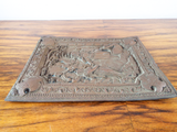 Antique 19thC Bas Relief Copper Art Engraved Panel Ancient Warrior Peartree & Co