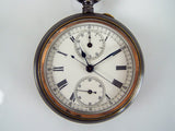 Antique Swiss Made Gunmetal Chronograph Pocket Watch 1900 Working Serial No.359