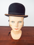 Antique Equestrian Horse Derby Helmet Hunting Bowler Hat Preece & Curtis 6 7/8