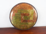 Original 1950s Handwrought Los Castillo 10.5" Platter Mixed Metal Plate Mexico1