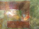 Original 1950s Handwrought Los Castillo 10.5" Platter Mixed Metal Plate Mexico1