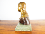 19thC French Art Nouveau Bronze Sculpture Jean Escoula Signed Art 1898