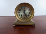 Antique Silver Brass Ships Bell Mantle Clock Bailey Banks & Biddle Philadelphia
