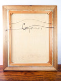 Vintage Original Oil On Canvas Framed Abstract Art Companion 1950s Bizarre Art