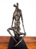 Vintage Gerard Koch Abstract Seated Bronze Sculpture German French Sculptor 1961