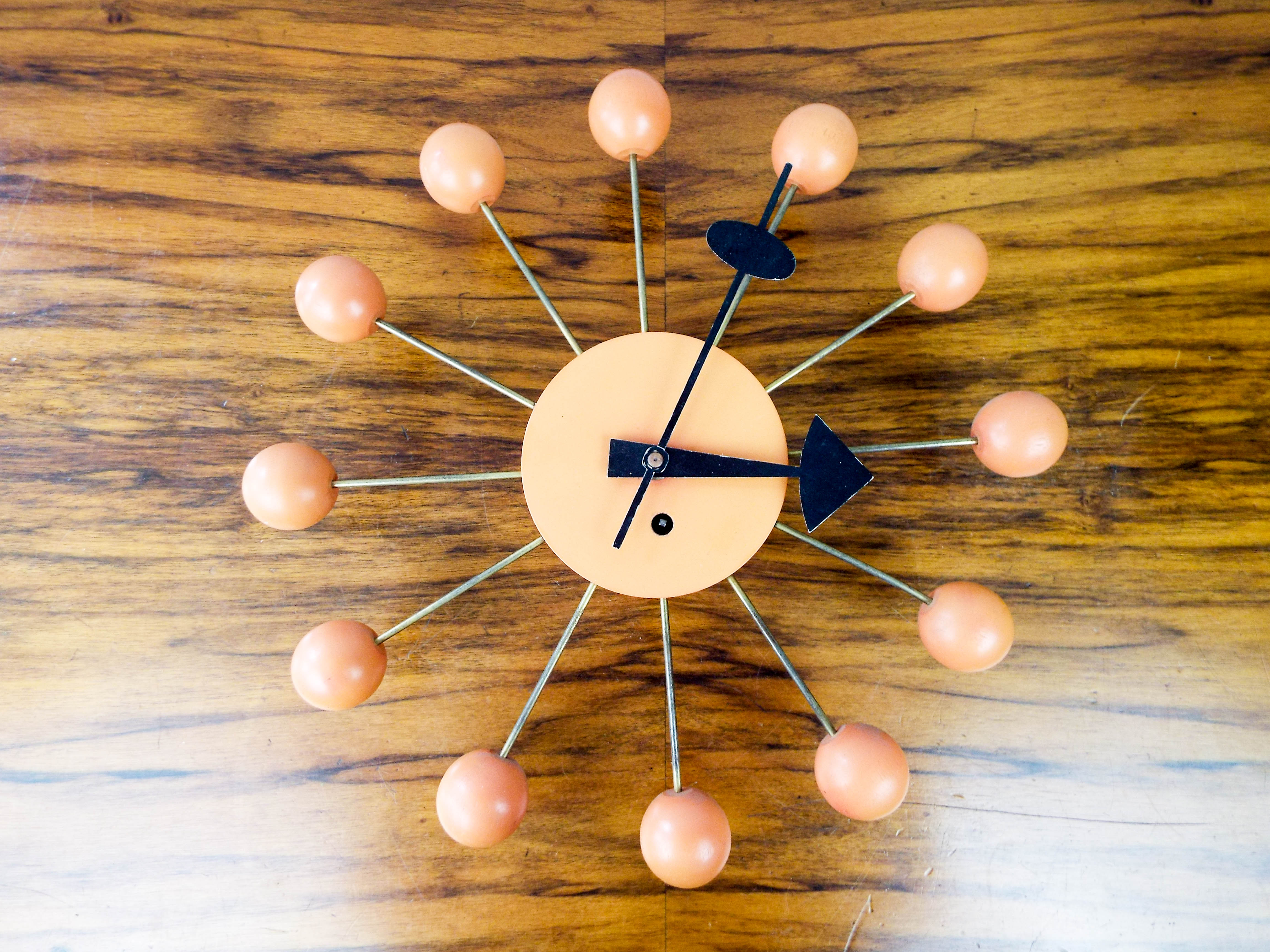 Original 1950s George Nelson Wind Up Ball Clock No 4755