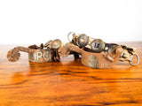 Vintage Western Cowboy Spurs Concho Belt Silver Overlay Ranch Decor Caballeros