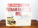 Vintage Advertising Putnam Dyes General Store Countertop Display Tin Cabinet 40s