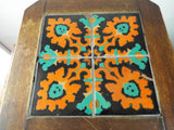 Antique Mission Style California Tiled Side Table Oak Side