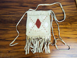 Vintage Western American Plains Indian Beaded Cheyenne Beaver Skin Medicine Bag
