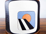 Original 1970s South Western Sun Ceramic Art Terry Rubin New Mexico Postmodern