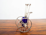 1920s Metal Chariot and Swizzle Stick Set