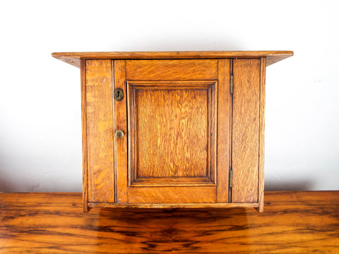 Antique 1900s Arts & Crafts Wooden Oak Cabinet