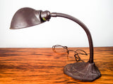 Vintage 1930s Art Deco Faries Adjustable Office Desk Lamp Goose Neck Table Light