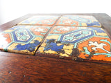 Antique Mission Style Tiled End Table California Tile Oak Side Tile