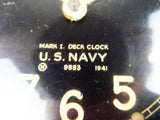 Vintage WWII 1941 Chelsea Mark I Deck Clock US Navy Military Wall WW2